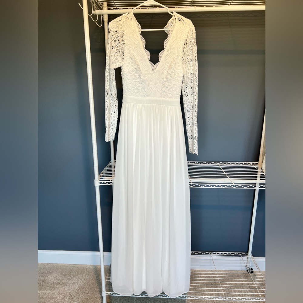 Lulus white maxi dress